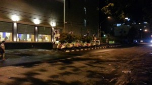 Becak as official hotel transportation