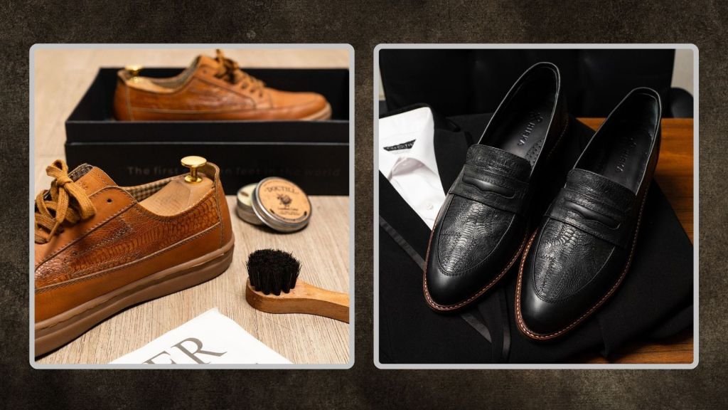 Produk sepatu kulit ceker ayam karya Nurman Farieka Ramdhany. Sumber: Instagram hirka.official