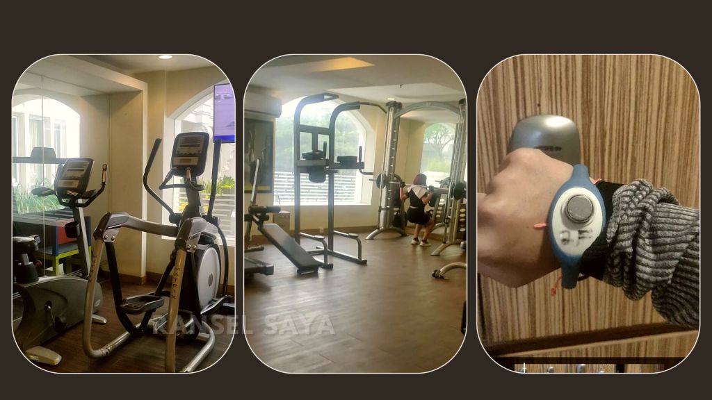 Ruang gym Grand Zuri BSD, tersedia alat cardio dan weight lifting. Loker sudah menggunakan kunci yang canggih.