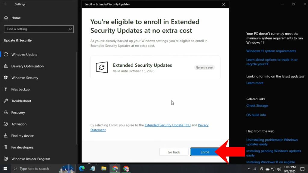 Cara Extended Security Update (ESU) windows 10 gratis