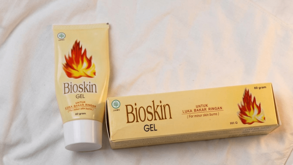 Bioskin gel, gel luka terbakar ringan, gatal-gatal, digigit serangga. Juga bisa untuk after sun.